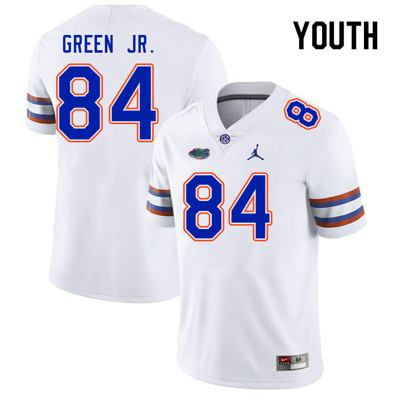 Youth #84 Brian Green Jr. Florida Gators College Football Jerseys Stitched Sale-White